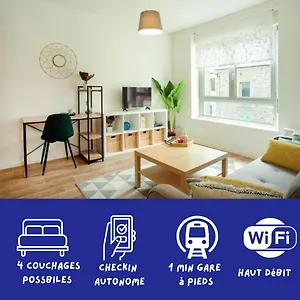  Appartement Les Douces Breizh - Jules Ferry - Proximité Gare Sncf